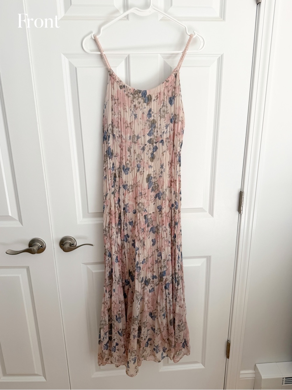 Elena Baldi Silk Blend Flowy Maxi Dress